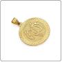 Fusamk Fashion Plated 18K Gold Allah Pendant Round Necklace,22'' Box Chain