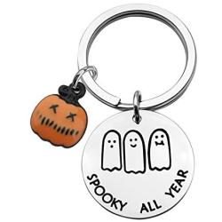 ENSIANTH Halloween Ghost Keychain Spooky All Year Keychain Thanksgiving gift Pumpkin Keychain Trick or Treat Gift