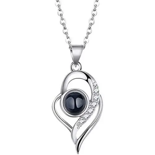 Aumiso Heart Pendant Necklace for Woman Crystal Evil Eyes Bracelet and Ring Birthday Gift for Best Friend Love Stone Projective I Love You in 100 Different Languages Aumiso Heart Pendant Necklace for Woman Crystal Evil Eyes Bracelet and Ring Birthday Gift for Best Friend Love Stone Projective I Love You in 100 Different Languages