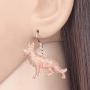 DUOWEI German Shepherd Dog Earrings Vintage Dangle Jewelry Charms Gifts | Silver Rose-gold And Gold Plated