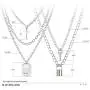 BVROSKI Chains Necklace for Eboy Egirl Men Male Emo Goth Women Teen Girls Boys,2 Layered Lock Key Pendants Necklaces Set,Stainless Steel Jewelry Pack for Pants Punk Play BVROSKI Chains Necklace for Eboy Egirl Men Male Emo Goth Women Teen Girls Boys,2 Layered Lock Key Pendants Necklaces Set,Stainless Steel Jewelry Pack for Pants Punk Play