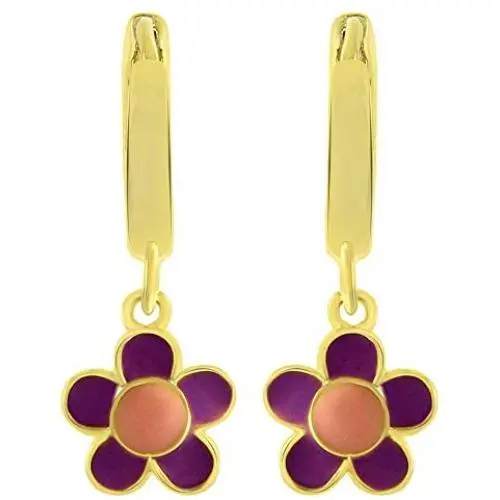 AFFY Jewelry Multi Enamel Flower Drop Earrings in 925 Sterling Silver AFFY Jewelry Multi Enamel Flower Drop Earrings in 925 Sterling Silver