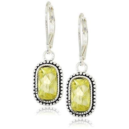 Napier Womens Drop Earrings, Yellow