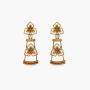 Tarinika Rukmini Kundan Gold-Plated Indian Jewelry Set with Necklace and Earrings - White