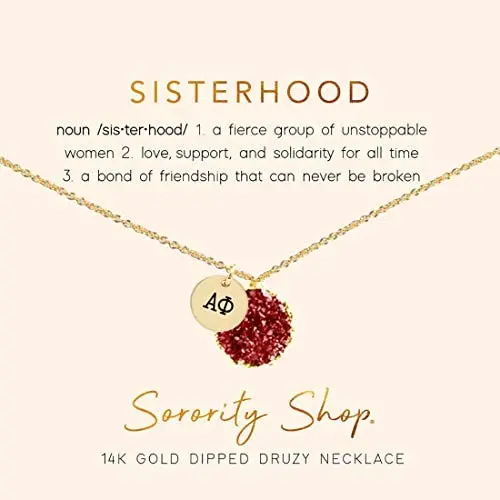 Sorority Shop Alpha Phi Sisterhood Druzy Necklace
