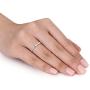 EPIRORA Sterling Silver Rings for Women Girls, 2mm Band Cubic Zirconia Simple Open Adjustable Knuckle Rings Eternity Wedding Engagement Jewelry