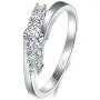 BORUO 925 Sterling Silver Ring, Cubic Zirconia CZ Eternity Engagement Wedding Band Ring BORUO 925 Sterling Silver Ring, Cubic Zirconia CZ Eternity Engagement Wedding Band Ring