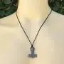 Nordic Viking Jewelry Thor Asatru Swedish Mjǫllnir Thors Hammer Öland Sweden Mjölnir Pewter Mens Pendant Wealth Lucky Charm Protection Amulet Warrior Talisman Necklace Choker w Black Adjustable Cord