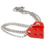 GEAREDC Brick Necklace for Couples, BFF Heart Friendship Necklace Set, Matching Necklaces for Mom and Daughter, Cute Love Heart Brick Birthday