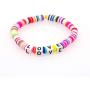 4 Pcs Bohemian Sufer Letter Evil Eye Heishi Bead Stretch Bracelets Colorful Vinyl Disc Beaded Bangle Lovely Starkable Alphabet Beach Love Jewelry