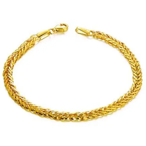 SISGEM Solid 18k Gold Celtic Chain Bracelet, Fine Gold Jewelry Gifts for Women, Birthday Present for Her, 4 mm SISGEM Solid 18k Gold Celtic Chain Bracelet, Fine Gold Jewelry Gifts for Women, Birthday Present for Her, 4 mm