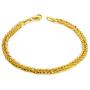 SISGEM Solid 18k Gold Celtic Chain Bracelet, Fine Gold Jewelry Gifts for Women, Birthday Present for Her, 4 mm
