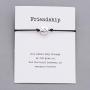 Pipitree Friendship Bracelet Charm Bracelet for Best Friends - Bracelet Gift Card Braided Wish Bracelet for You Care Everyone（4Pcs）
