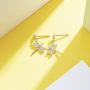 Agvana Sterling Silver Gold Cubic Zirconia Dragonfly Dangle Earrings Bracelet Pendant Necklace Anniversary Birthday Gifts Jewelry for Women Girls Mom Grandma Wife Girlfriend Daughter Her