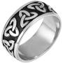 AsAlways Mens Women Classic 9mm Stainless Steel Ring Wedding Band for Men Inlay Celtic Knot Engagement Ring Comfort Fit