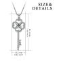 Sterling Silver Celtic Jewelry for Women, Love Knot Irish Key Pendant Necklace Christmas Gifts for Her