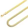 MOWOM 6.0mm Wide Silver Gold Color Mens Chain Necklace for Women Boys Kids Water Resistant Stainless Steel Snake Men Necklace Chain Link Necklace Thin