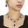 MUCH-MORE Indian Bollywood Bridal Necklace Earring with Maang Tikka Gold Tone Jewelry Set for Women MUCH-MORE Indian Bollywood Bridal Necklace Earring with Maang Tikka Gold Tone Jewelry Set for Women