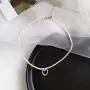 REQU Girl Women Korean Wild Pearl Necklace Trendy Clavicle Chain with Love Heart Pendant Choker Fashion Jewelry