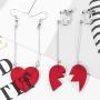 JoJo Bizarre Adventure Polnareff Earrings - Heart Puzzle Anime Earrings - Gift For Women and Girls