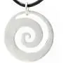 Pewter Maori Spiral Koru Peace and Tranquility Pendant on Leather Necklace Pewter Maori Spiral Koru Peace and Tranquility Pendant on Leather Necklace