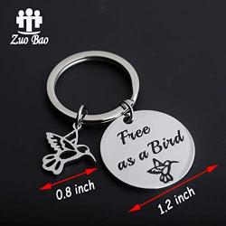 Zuo Bao Hummingbird Keychain Inspirational Hummingbird Gifts Divorcee Party Gifts Break Up Cheer Up Gift Free As A Bird Keyring Graduation Gift