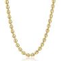 Trendsmax 7mm Coffee Beans Link Chain Necklace Gold Plated Stainless Steel Twisted Rope Chain for Men Women Hip Hop Rappers Necklace