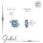 SHABLOOL Earring Sterling Silver 925 With Gemstone Handmade Jewelry Beautiful Fine Detailing. An Essential Gift For Her. Mother’s Day, Birthday, Woman, or Teen gift