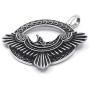 Gungneer Viking Raven Celtic Knot Pendant Stainless Steel Keel Chain Necklace Wheel of Life Accessory for Mens Womens