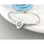 Heart Charm Fit Charms Bracelet Christian Bible Verse Charm Prayer Faith Religious Jewelry Gifts for Women Girls