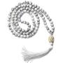 LIUANAN Yoga Meditation 108 Tibetan 8mm Natural Gemstone Prayer Buddha Beads Mala Wrap Bracelet Necklace