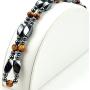 PURPLE WHALE Fashion Jewelry Men Women Magnetic Hematite Twist Bead Tiger Eye Gemstone Necklace - 91183