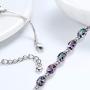 Aurora Tears Charm Bracelet Crystal Rainbow Topaz 925 Sterling Silver Bracelets Women Gift Crystal Cubic Zirconia Girls Jewelry