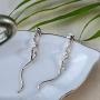 OMC Jewelry 10K Gold/Rhodium Plated Threader Dangle Earrings