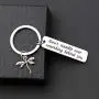 WUSUANED Dragonfly Keychain Dont Stumble Over Something Behind You Keychain Inspirational Jewelry Encouragement Gift