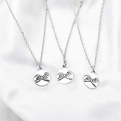FUSTMW 3 Pinky Promise Necklace Pinky Swear Best Friends Gift Sisters Necklaces Friendship Jewelry