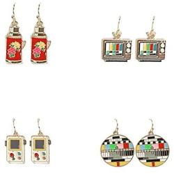 Creative retro style retro TV game earrings simulation personality wacky earrings