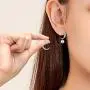 Richapex Fashion Moon Pearl Design Earring,S925 Sterling Silver Pearl Drop Earrings,Asymmetric Dangle Earrings with Swarovski Pearl Jewelry for Women Girl Richapex Fashion Moon Pearl Design Earring,S925 Sterling Silver Pearl Drop Earrings,Asymmetric Dangle Earrings with Swarovski Pearl Jewelry for Women Girl