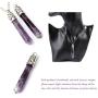 OCARLY Natural Gemstone Point Hexagonal Pendant Energy Pendulum Necklace Healing Crystal Chakra Jewelry