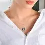 Mermaid Necklace S925 Sterling Silver Crystal Little Mermaid Pendant Necklace Mermaid Jewelry Gifts for Women Girls Mom