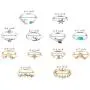 PANTIDE 55Pcs Boho Star Moon Knuckle Ring Set for Women Girls Vintage Stackable Trendy Finger Midi Rings Jewelry Bohemian Hollow Carved Flowers Gold&Silver Rings Crystal Joint Rings with Storage Bag