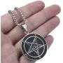 Elfasio Inverted Pentagram Baphomet Goat Necklace for Men Sigil of Lucifer Satan Satanic Samael Lilith Symbol Both Sided Stainless Steel Pendant Chain, Black Red Elfasio Inverted Pentagram Baphomet Goat Necklace for Men Sigil of Lucifer Satan Satanic Samael Lilith Symbol Both Sided Stainless Steel Pendant Chain, Black Red