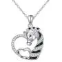 Sterling Silver Animal Necklace for Women Zebra Panda Pendant Necklace