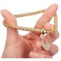 3PCS Gold/Silver/Rose Gold Corn Chain Bracelet Crystal Multilayer Charms stretch bracelet For Women Girls