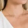 Moris Paperclip Link Chain Necklace Bracelet Set for Women Girls 18K Gold Plated Birthday Gift