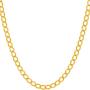 Lifetime Jewelry 4mm Diamond Cut Curb Link Chain Necklace 24k Real Gold Plated
