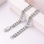 THREE KEYS JEWELRY 6mm 10mm Mens Figaro Chain for Men Cuban Link Chain Stainless Steel Bracelet Gifts Silver Figaro Bracelets for Boys Women