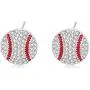 MANZHEN Baseball Softball Crystal Enamel Dangle Earrings Bling Sport Ball Earring Jewelry for Girls MANZHEN Baseball Softball Crystal Enamel Dangle Earrings Bling Sport Ball Earring Jewelry for Girls