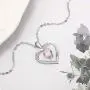 Personalized Pendant Heart Necklace for Women Custom Names Necklace with Cubic Zirconia Christmas Jewelry Gift Birthday Gift for Mom Women Wife Girls Her