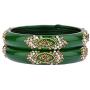 Efulgenz Fashion Jewelry Indian Bollywood Crystal Kundan Rhinestone Acrylic Resin Wedding Bracelet Bangle Set